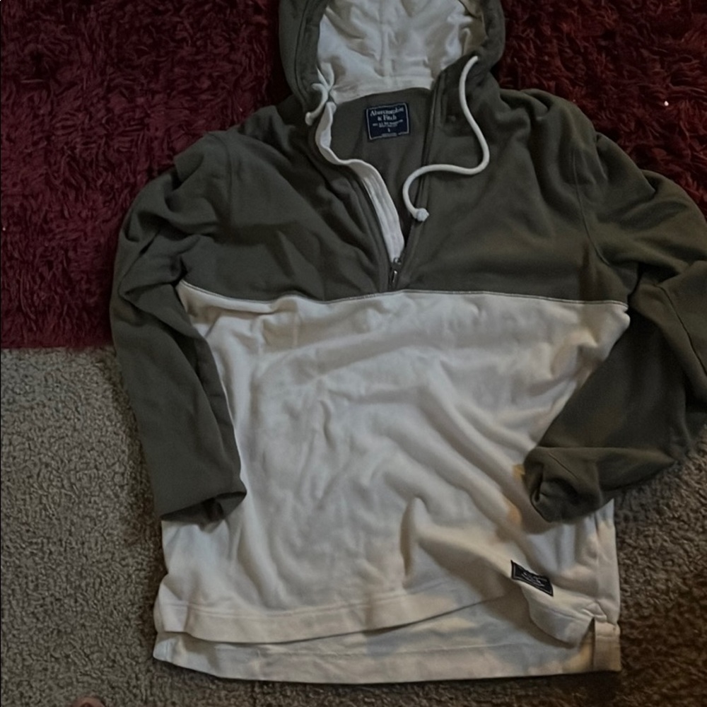 Abercrombie men's long sleeve half zip hoodie